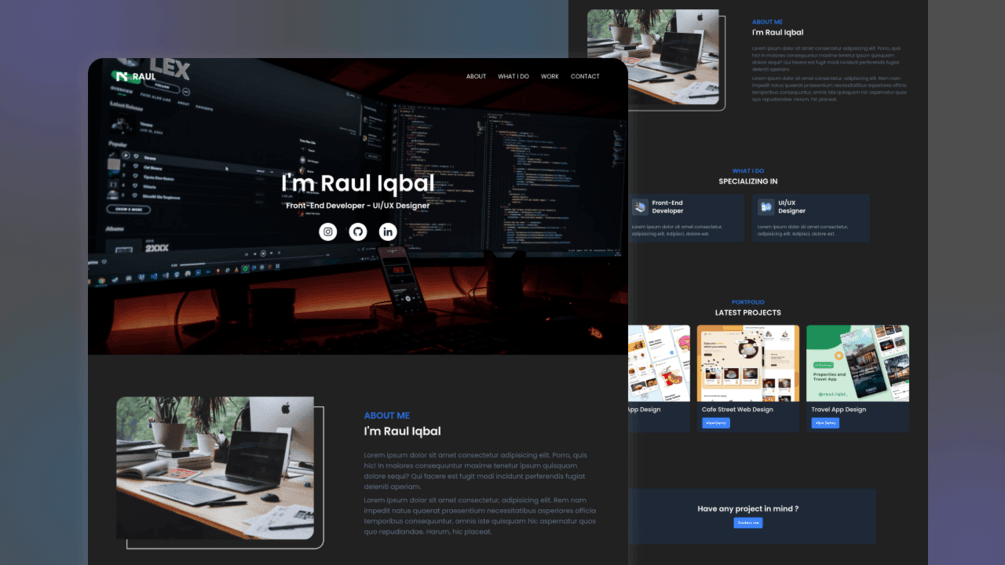 Preview  Personal Portfolio Website - Template Landing Page